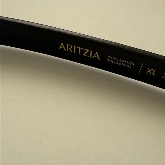 Aritzia Brown Belt with Gold Buckle - Picture 3 of 4